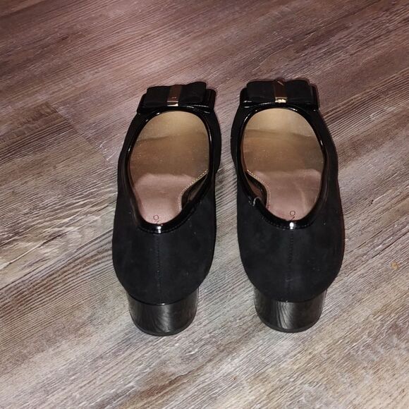 Bandolino Womens BDXIMENA Black Faux Suede Bow Block heel Shoes Size 6.5 M - Picture 4 of 6